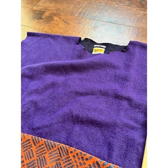 Sou Sou Womens Purple Kantoui Wool Blend Sweater Vest Oversized OSFA - Picture 8 of 10